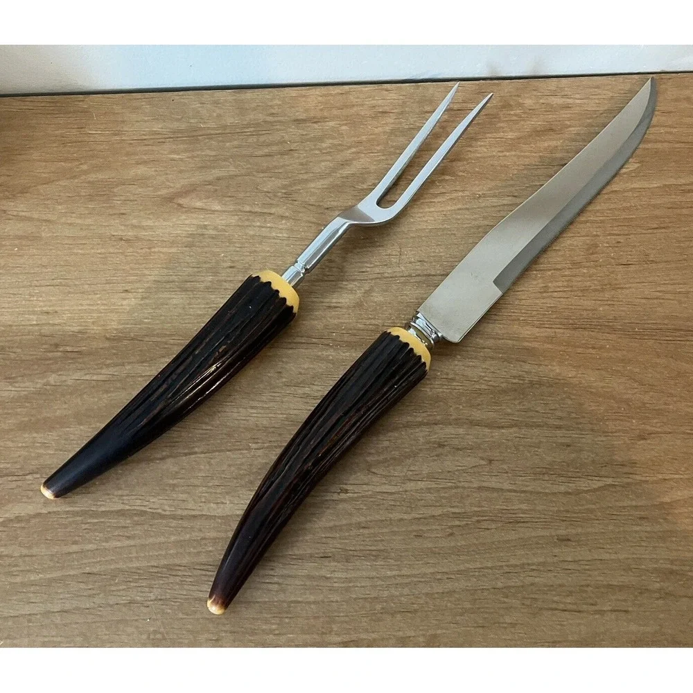 Vintage Regent Sheffield Warwick Knife/Fork Serving Carving Stainless Steel Set